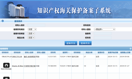 China Customs Recordal